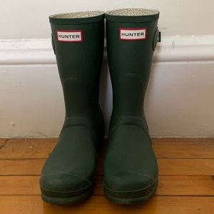 Green Hunter rain boots